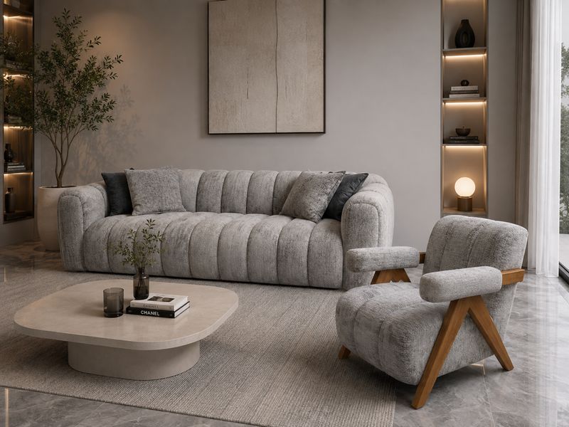 Canapé Ava10 Tissu Chenille Texturé | UP23052
