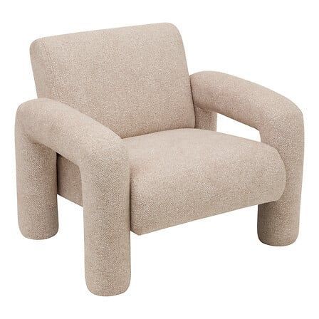 Fauteuil Elyon en tissu beige | 214267A