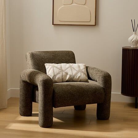 Fauteuil Elyon en tissu vert kaki | 214267B