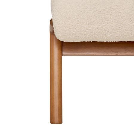 Fauteuil Liora en bouclette ivoire | 207356