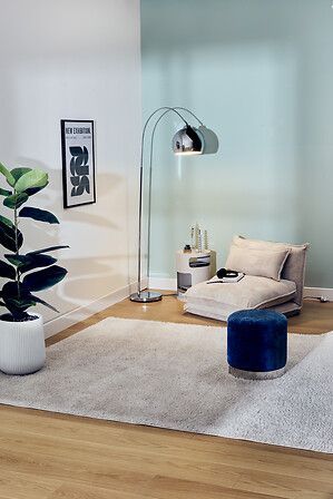 Lampadaire arc Floris haut 177 cm argent 205981A
