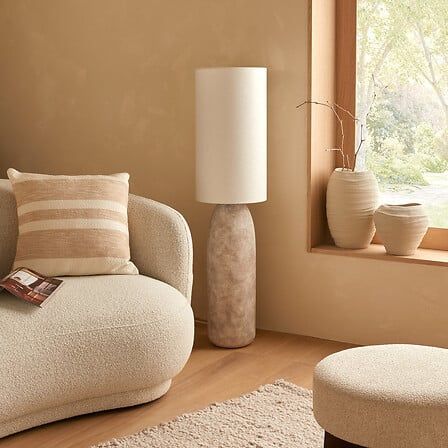 Lampadaire Keyah D. 28 x H. 111 cm gris 210322