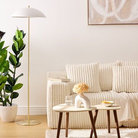 Lampe Delcia haut 150 cm métal blanc 213766