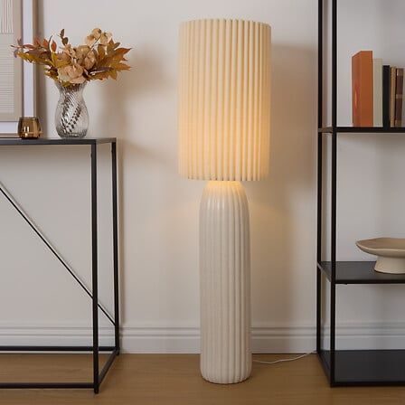 Lampe Kenan 122,5 cm en grès beige 210369