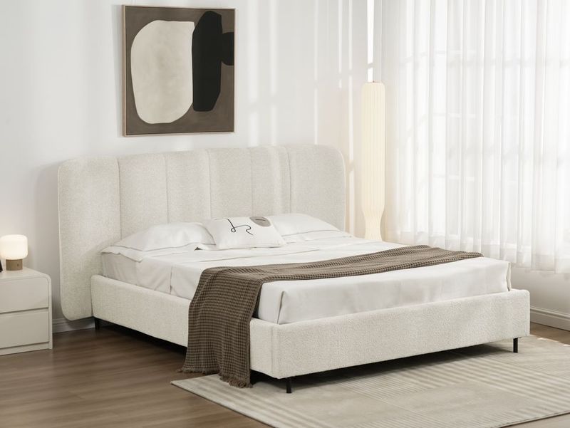 Lit avec sommier Flow Blanc 160/180 cm - Réf:998-01