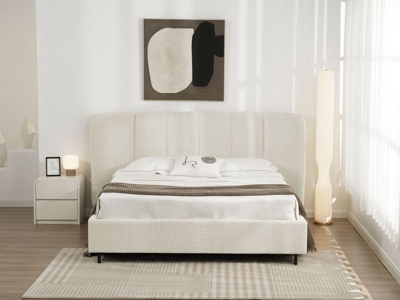 Lit avec sommier Flow Blanc 160/180 cm - Réf:998-01