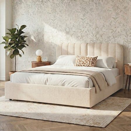 Lit coffre Cala avec sommier 160x200 cm – Beige 213179A