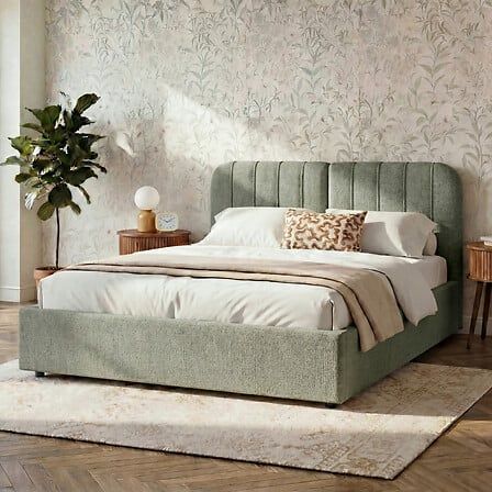 Lit coffre Cala avec sommier 160x200 cm – Vert kaki 213179B
