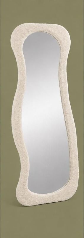 Miroir teddy blanc crème avec Pied – 60×160 cm | SENA2508121