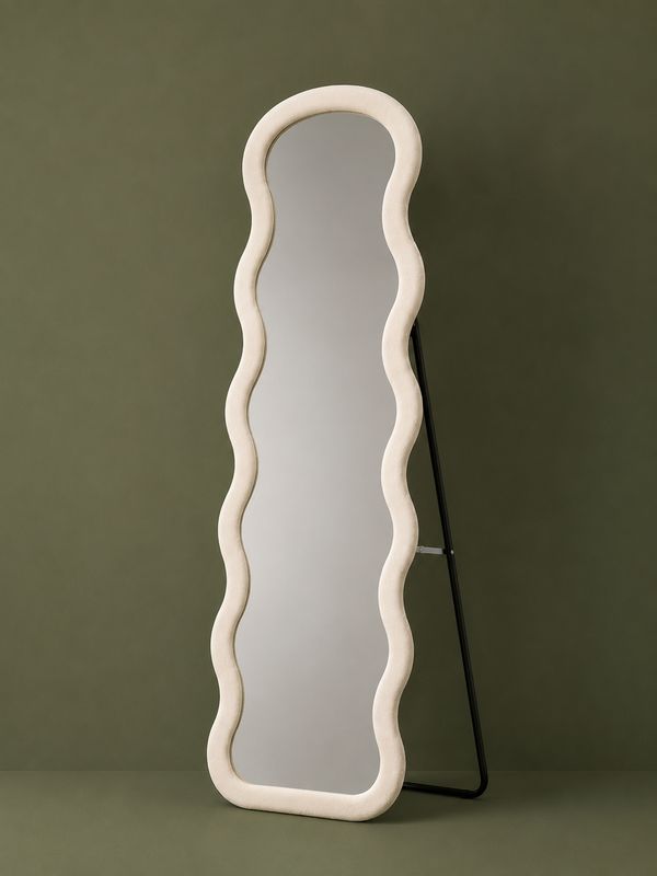 Miroir velouté blanc crème avec Pied – 70x170 cm | SENA2508133