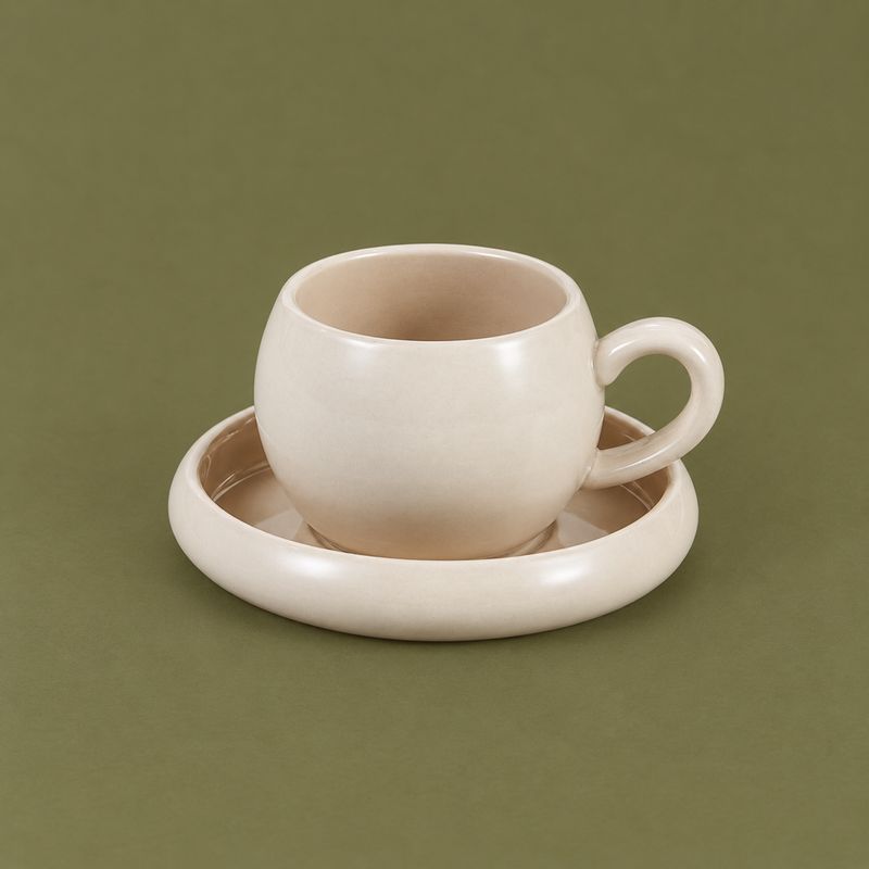Set tasse Cosmo beige 12 pièces 120ml | LDS-1208