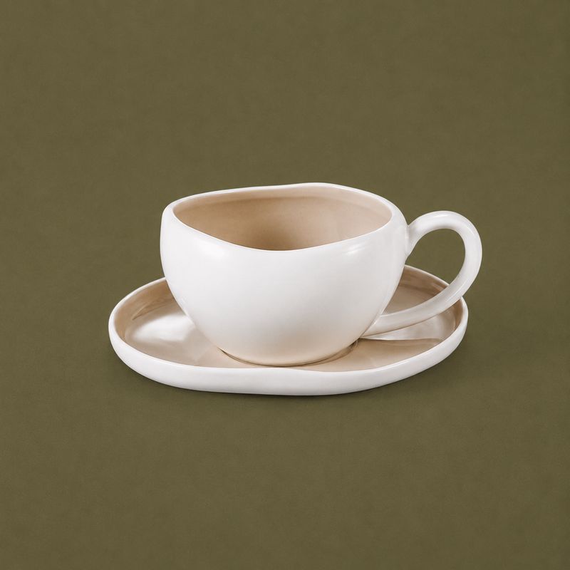 Set tasse Curvy bicolore 12 pièces 200ml | LDS-1210