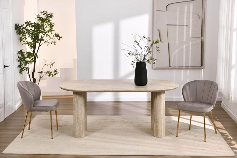 Table à manger Chloe 180 cm - Réf: Chloe1800 Travertin