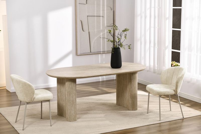 Table à manger Chloe 180 cm - Réf: Chloe1800 Travertin