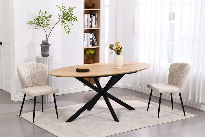 Table à manger Luisa 180 cm - Réf: Luisa 1800 S22 chêne naturel