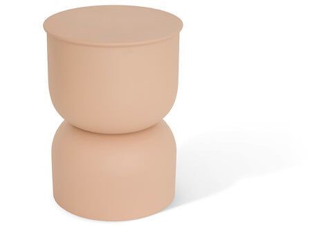 Table d’appoint Palomba en métal beige – Ø31 cm | 213058A