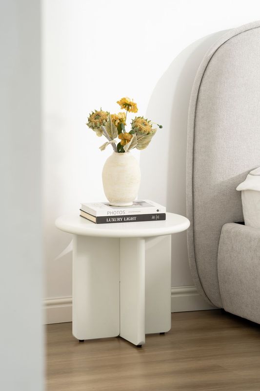 Table d'appoint Valentina 50 cm crème - Réf: Valentina500 PT-11M
