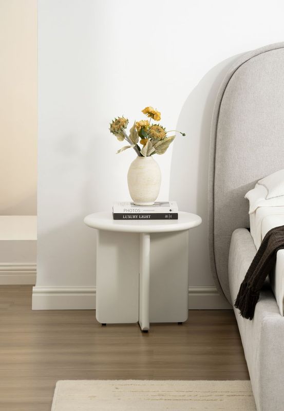 Table d'appoint Valentina 50 cm crème - Réf: Valentina500 PT-11M