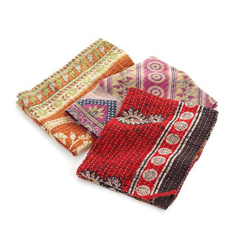 Kantha Stitch Tea Towel
