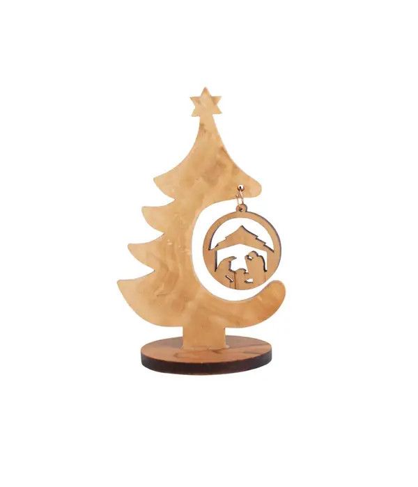 Olive Wood Christmas Tree Nativity
