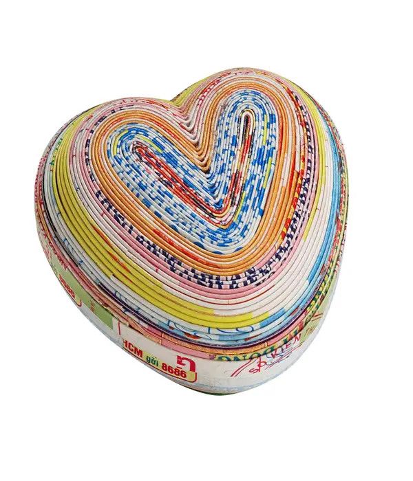 Recycled Paper Heart Box