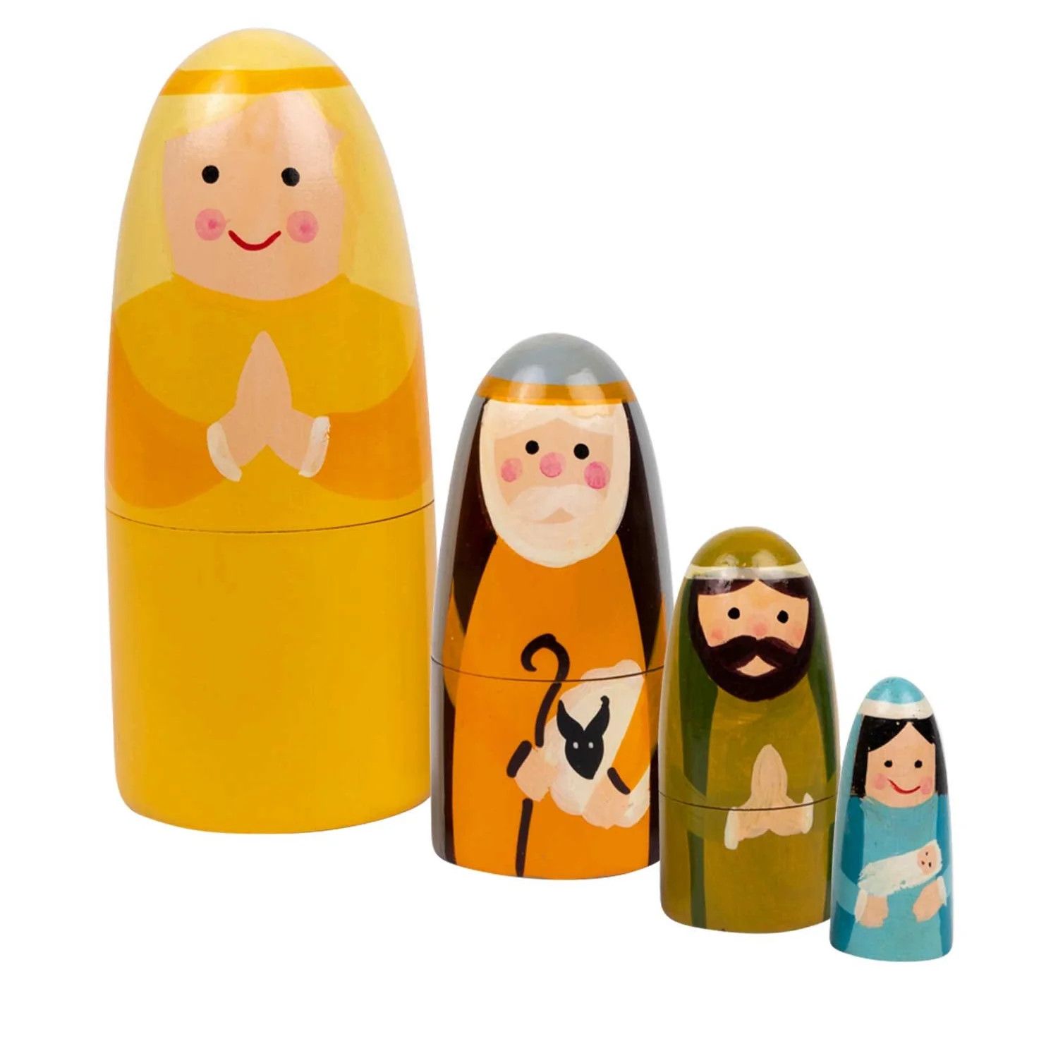 Wooden Nesting Doll Nativity