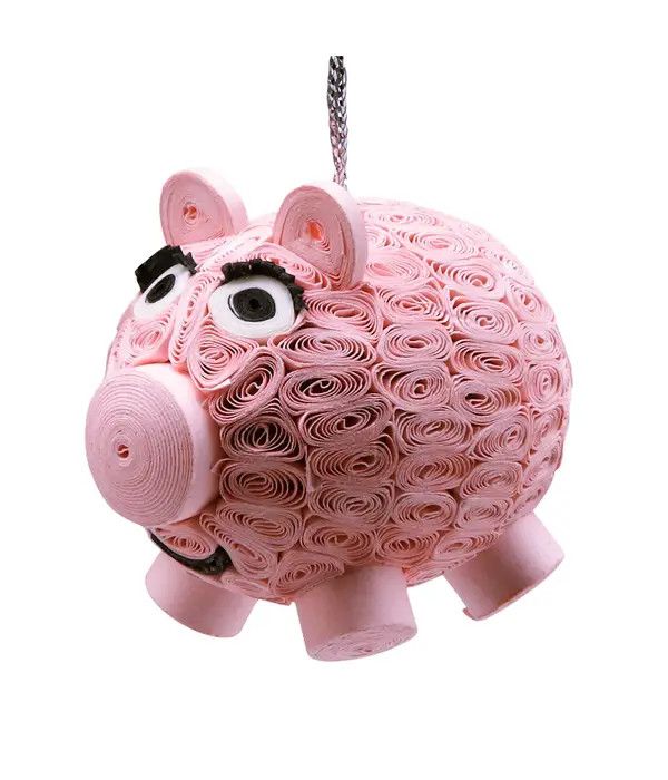 Quilled Pig Ornament
