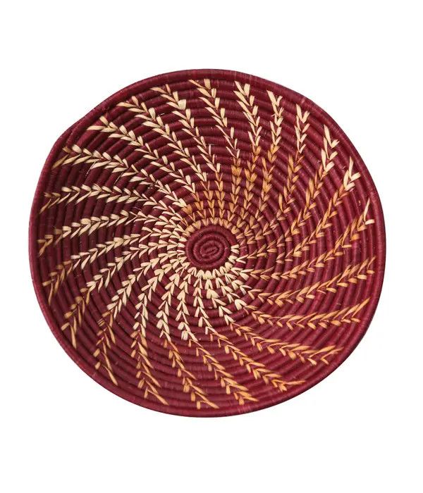 Burgundy Spiral Basket