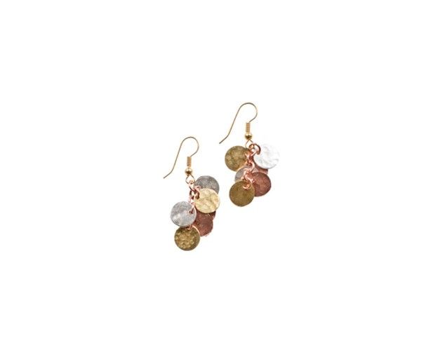 Mixed Metal Drop Earrings