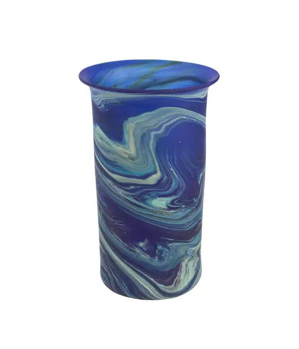 Blue Phoenician Swirl Vase