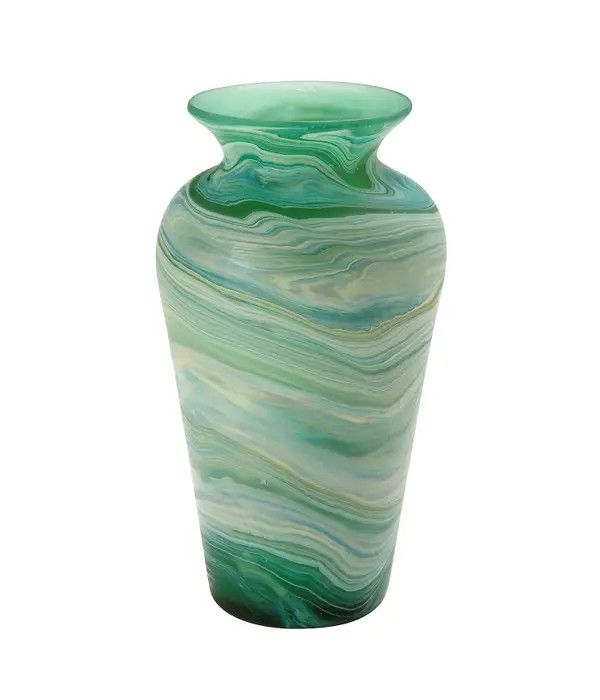 Green Phoenician Swirl Vase