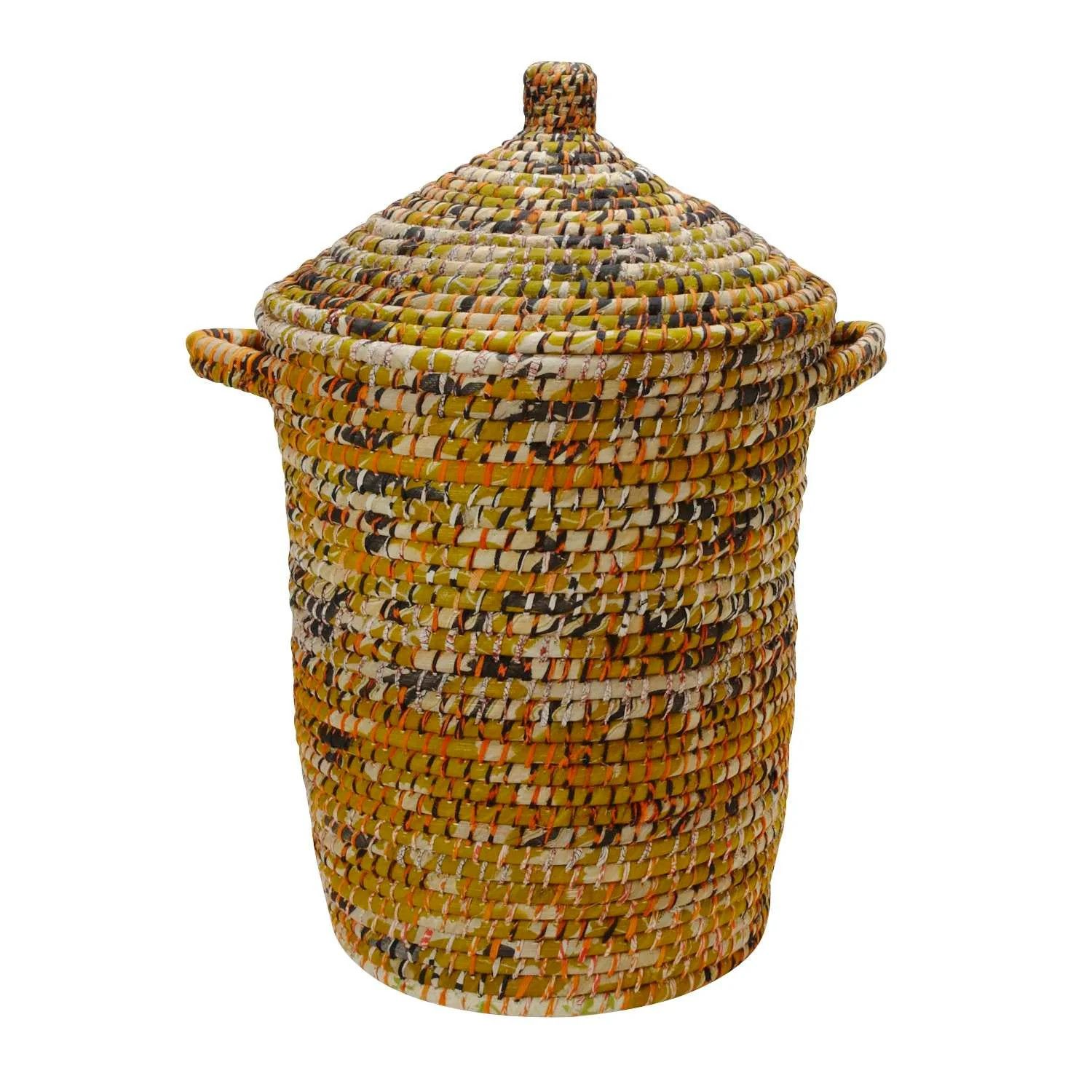 Recycled Sari Lidded Hamper