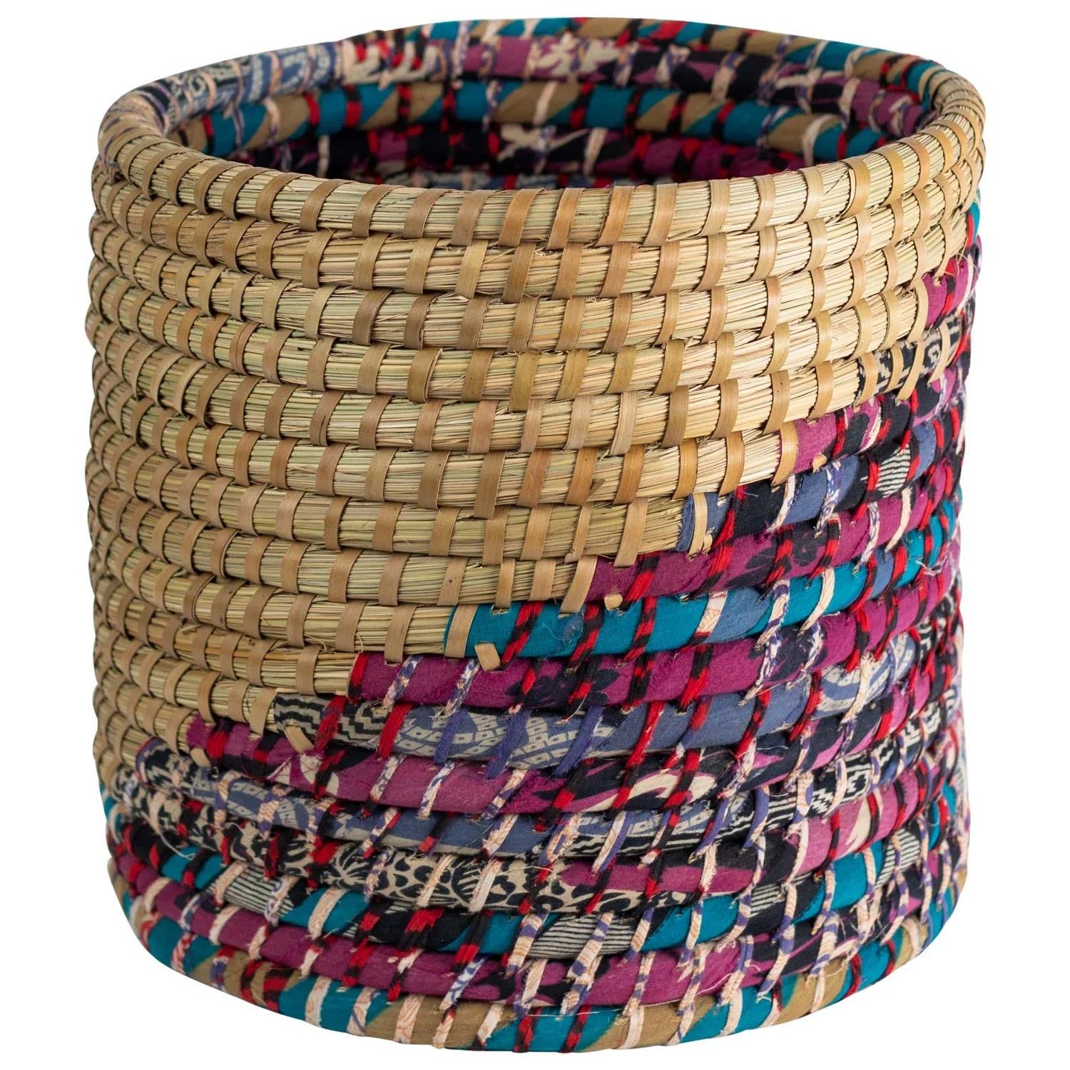 Sari Wrapped Kaisa Grass Basket