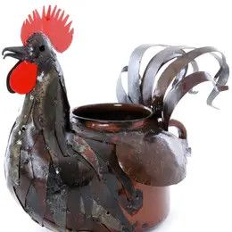 Sitting Hen Cook Pot Planter
