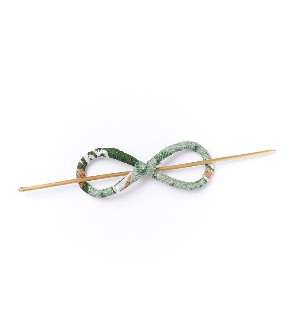 Silk Sari Infinity Hair Slide w/Stick