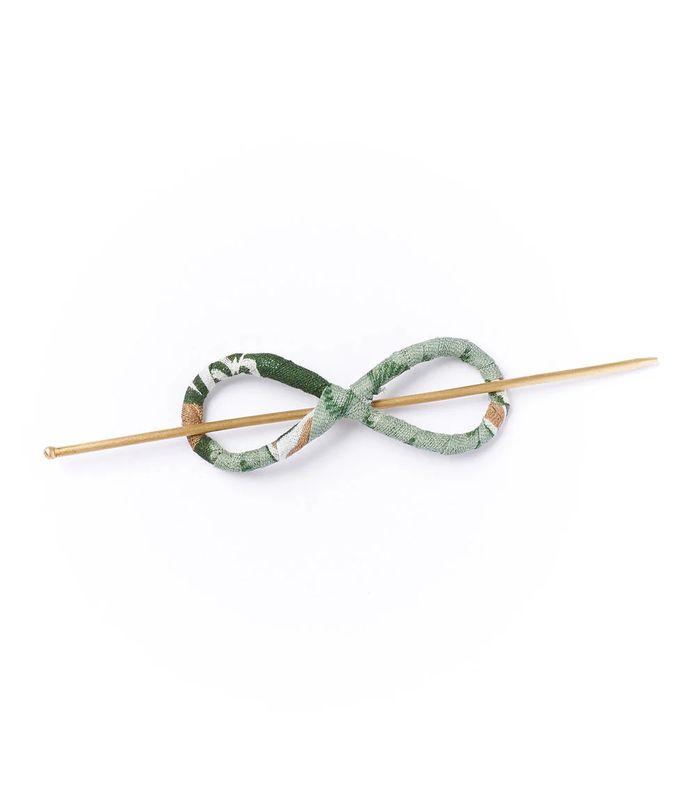 Silk Sari Infinity Hair Slide w/Stick