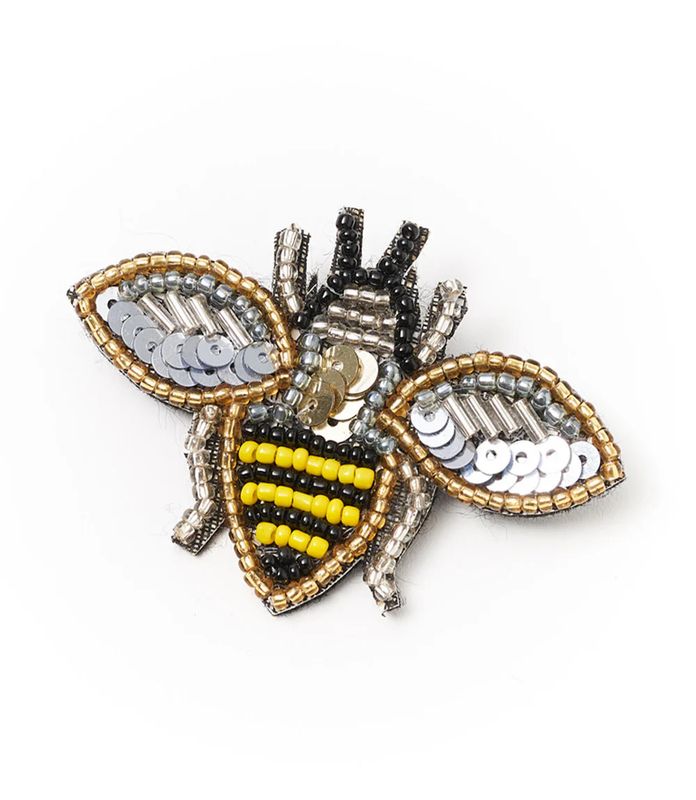 Bala Mani Beaded Bee Brooch