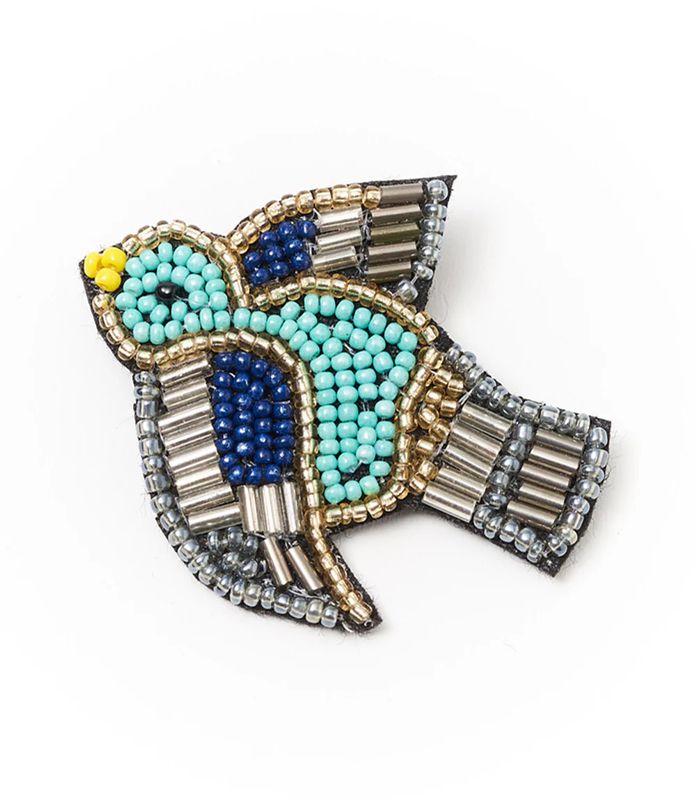 Bala Mani Blue Bird Brooch