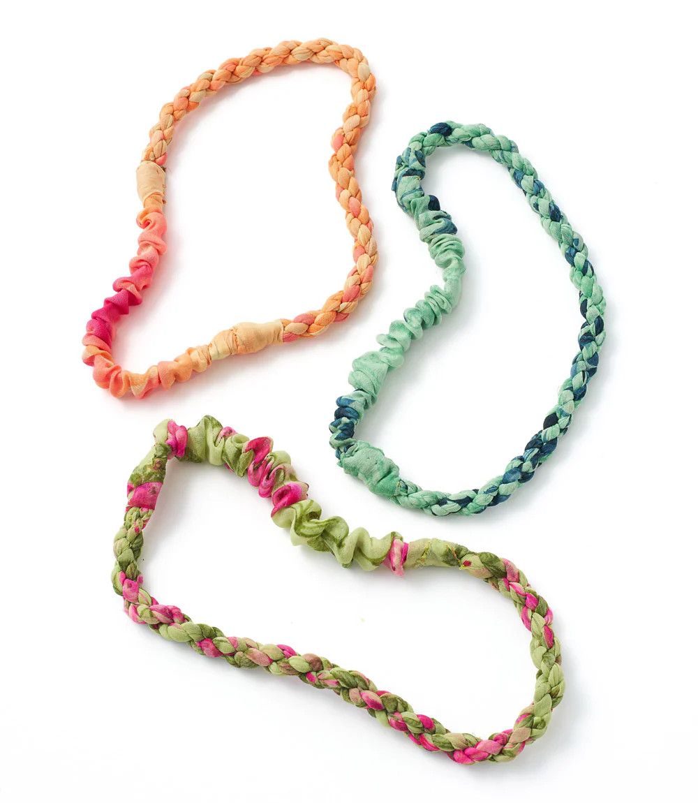 Braided Silk Sari Headband