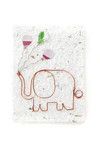 Recycled Metal Elephant w/Colorful Balloons Note Card