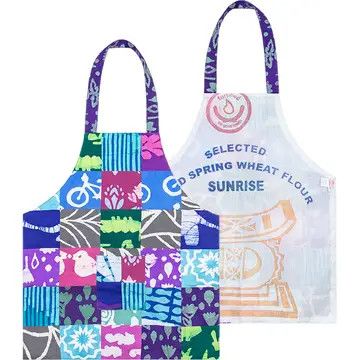 Kids Apron Reversible Batik Patchwork