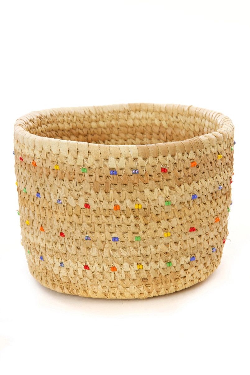 Basket Camel Milking Rainbow Beaded