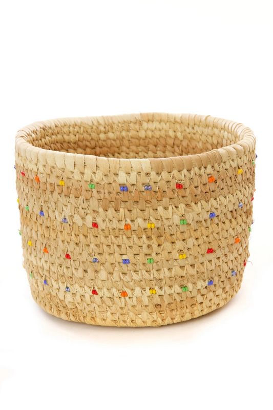 Basket Camel Milking Rainbow Beaded