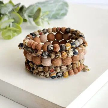 Desertscape Kantha Spiral Bracelet