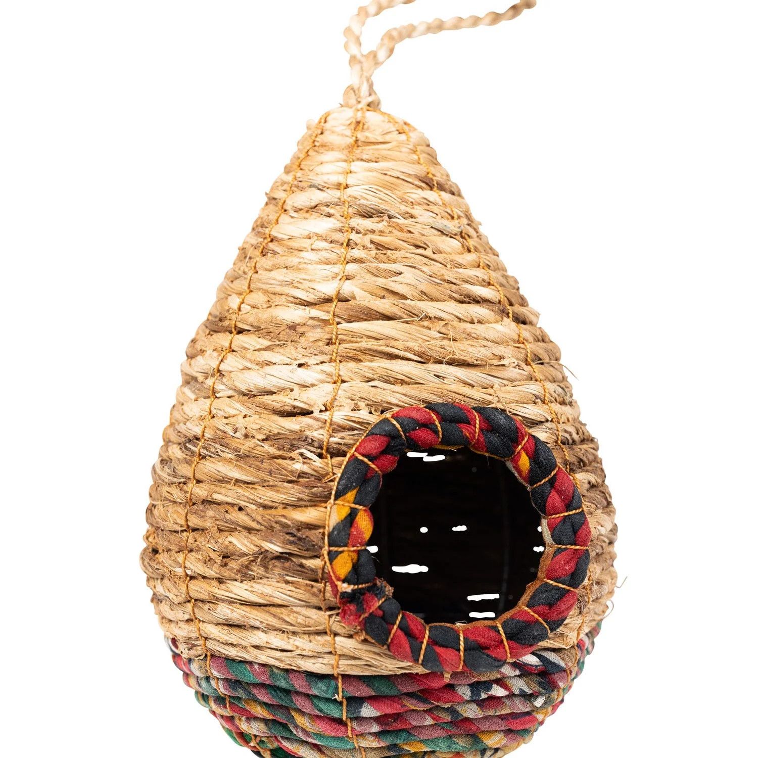 Recycled Sari and Banana Fiber Birdhouse