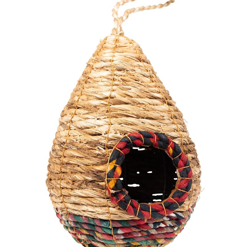 Recycled Sari and Banana Fiber Birdhouse