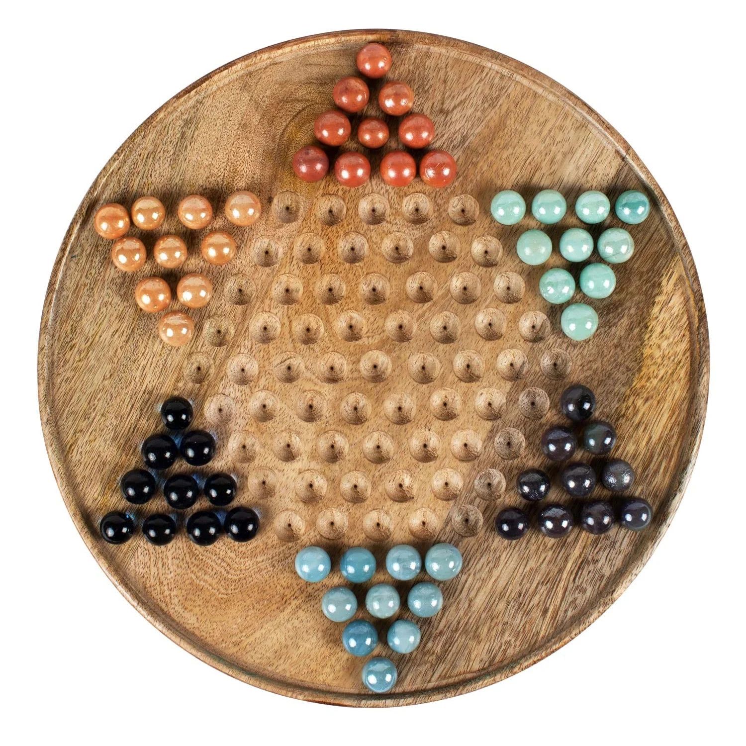 Mango Wood Star Checkers Set