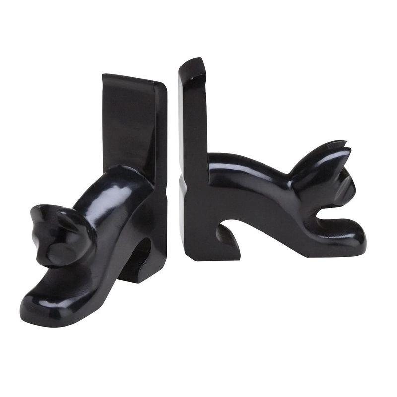 Soapstone Cat Bookends