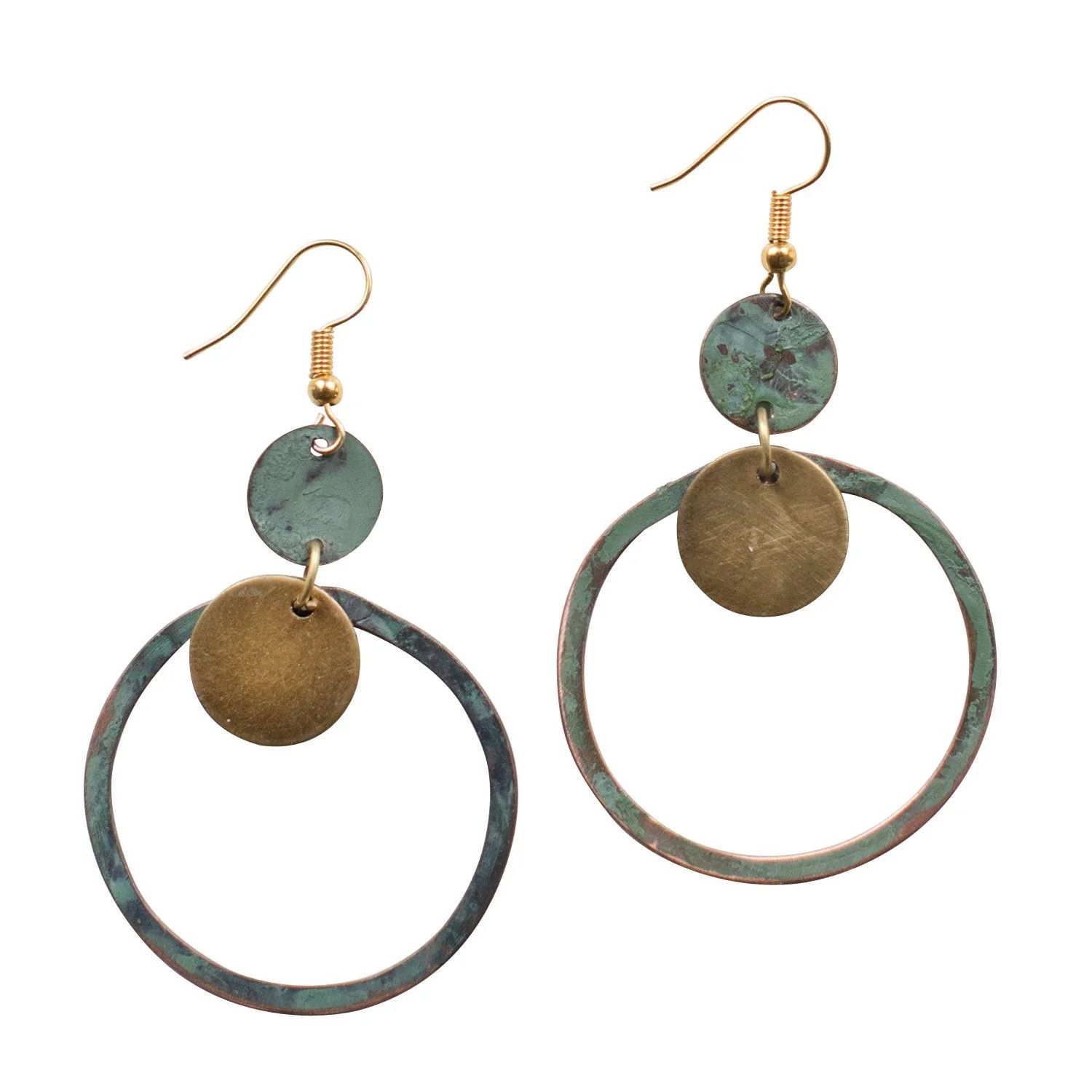 Oxidized Copper Hoop Earrings