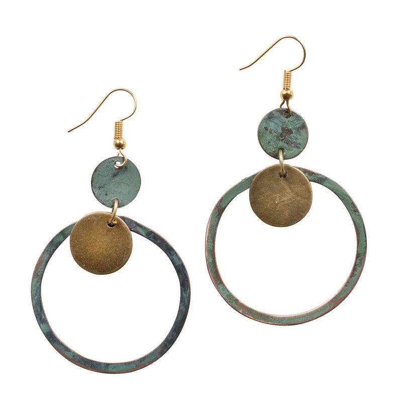 Oxidized Copper Hoop Earrings